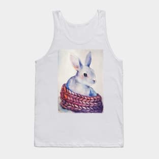 White watercolor rabbit. Tank Top
